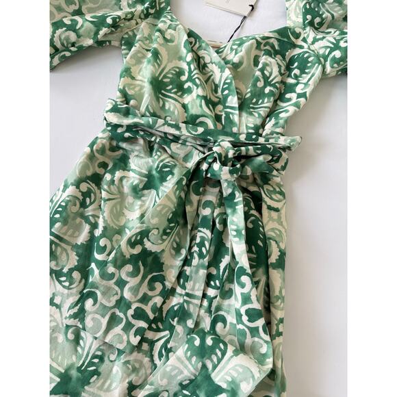 Alexis Short Dress Athenes Sage Mini Wrap Dress Size S NWT - Picture 2 of 6